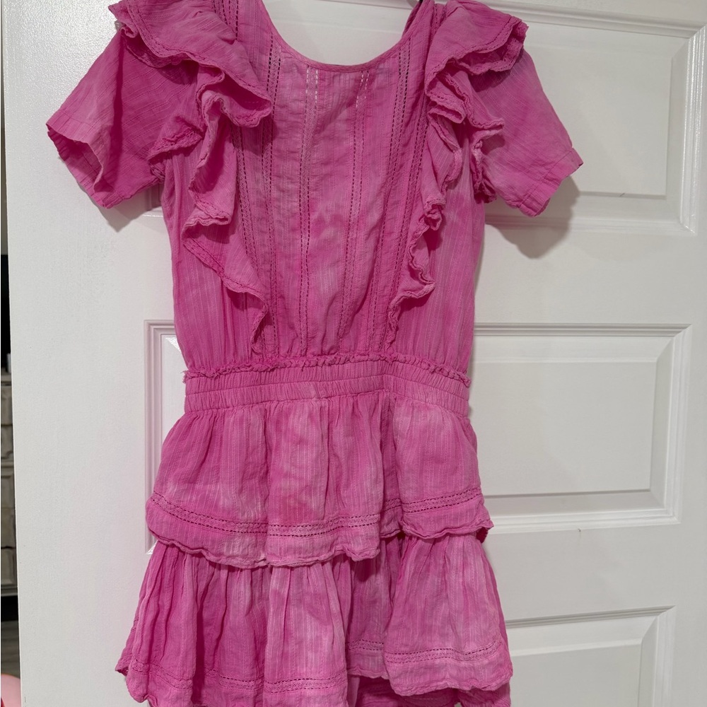 LoveShackFancy Vibrant Pink Lace Dress